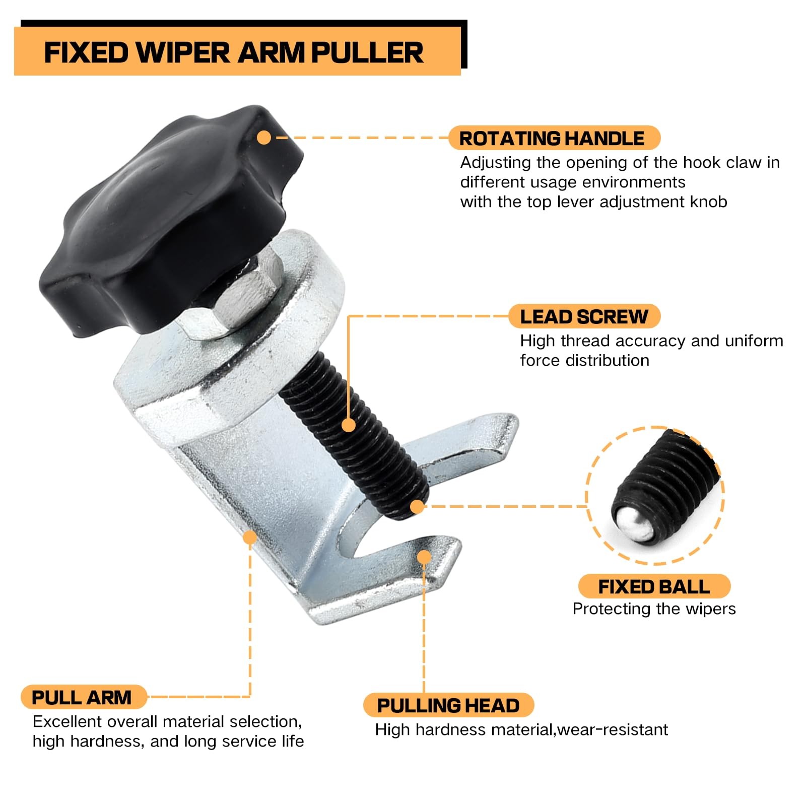 Battery Terminal Wiper Arm Puller Tools Removal Kit Universal Carbon Steel