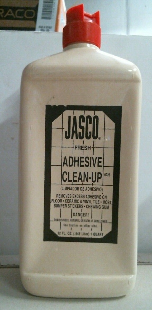 Jasco 0228, Fresh Adhesive Clean-up, 32 Fl. Oz, 1 Quart, FREE SHIPPING