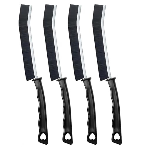 4 Pack Crevice Cleaning Brushes Hard Bristled Grout Brush Tool | Small Spaces