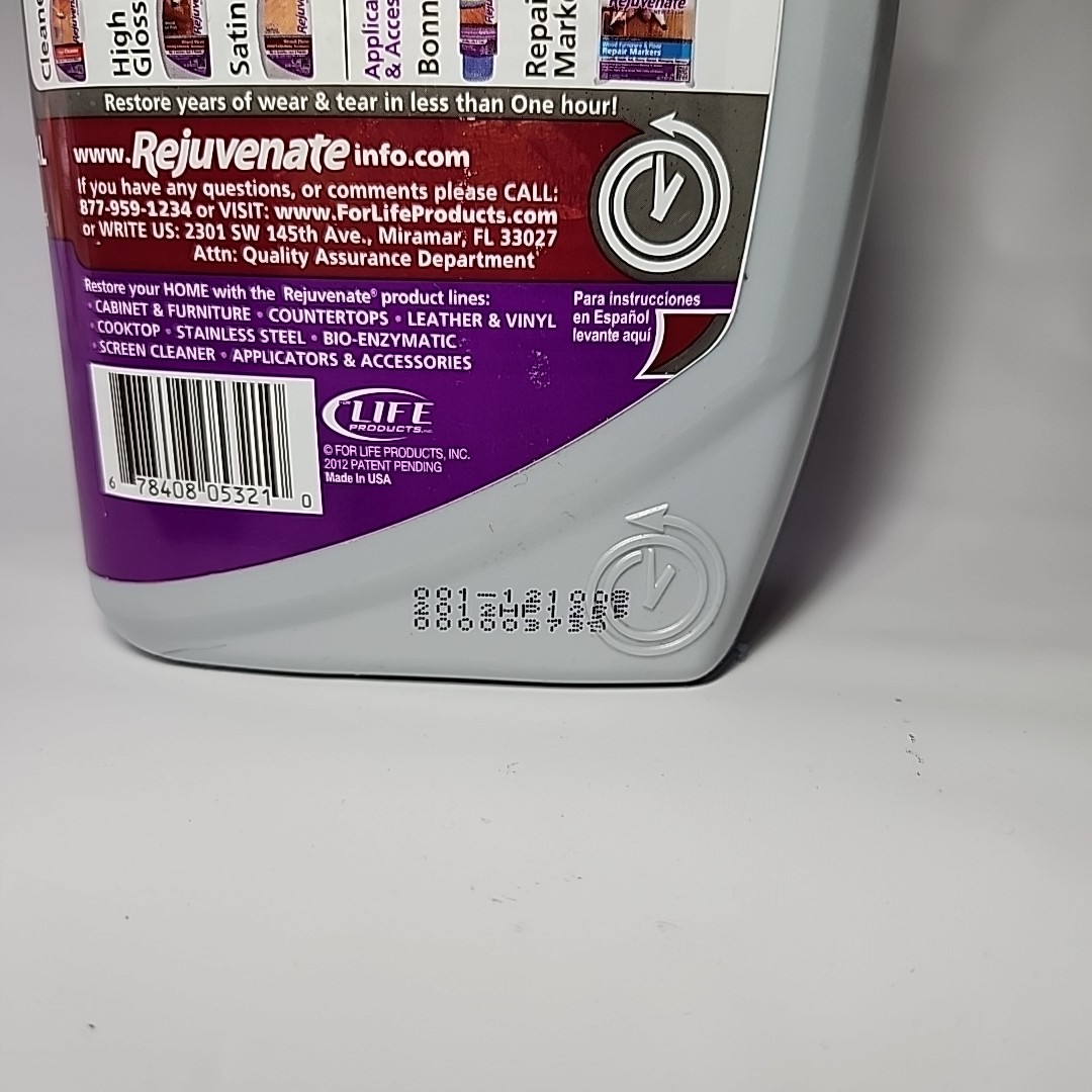 Rejuvenate Professional Wood Floor Restorer 32oz Satin Finish Polishing Formula
