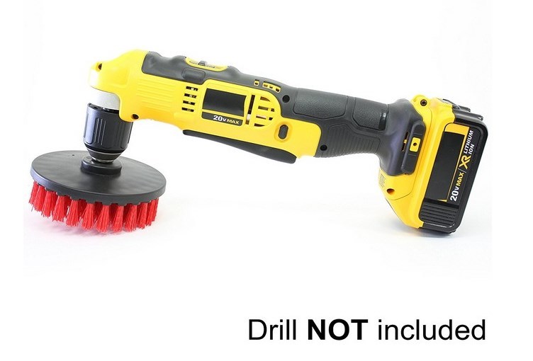 2pcs 4 inch drill brush for Car care Carpet Wall and Tile cleaning HEAVY DUTY