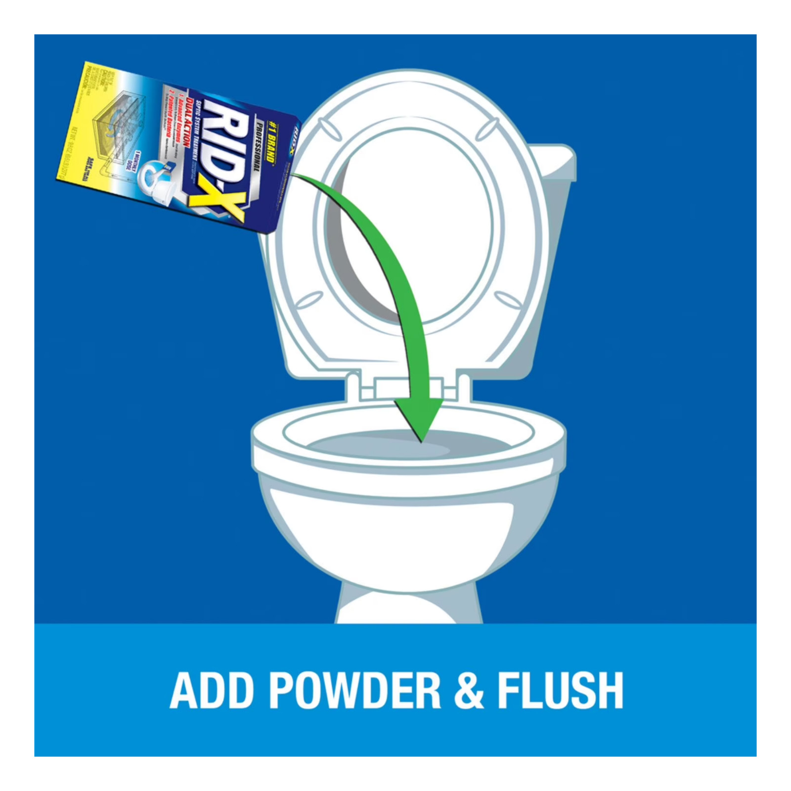 RID-X Septic Treatment, 5 Month Supply Of Powder, (49 oz.) Free Shipping RiDx