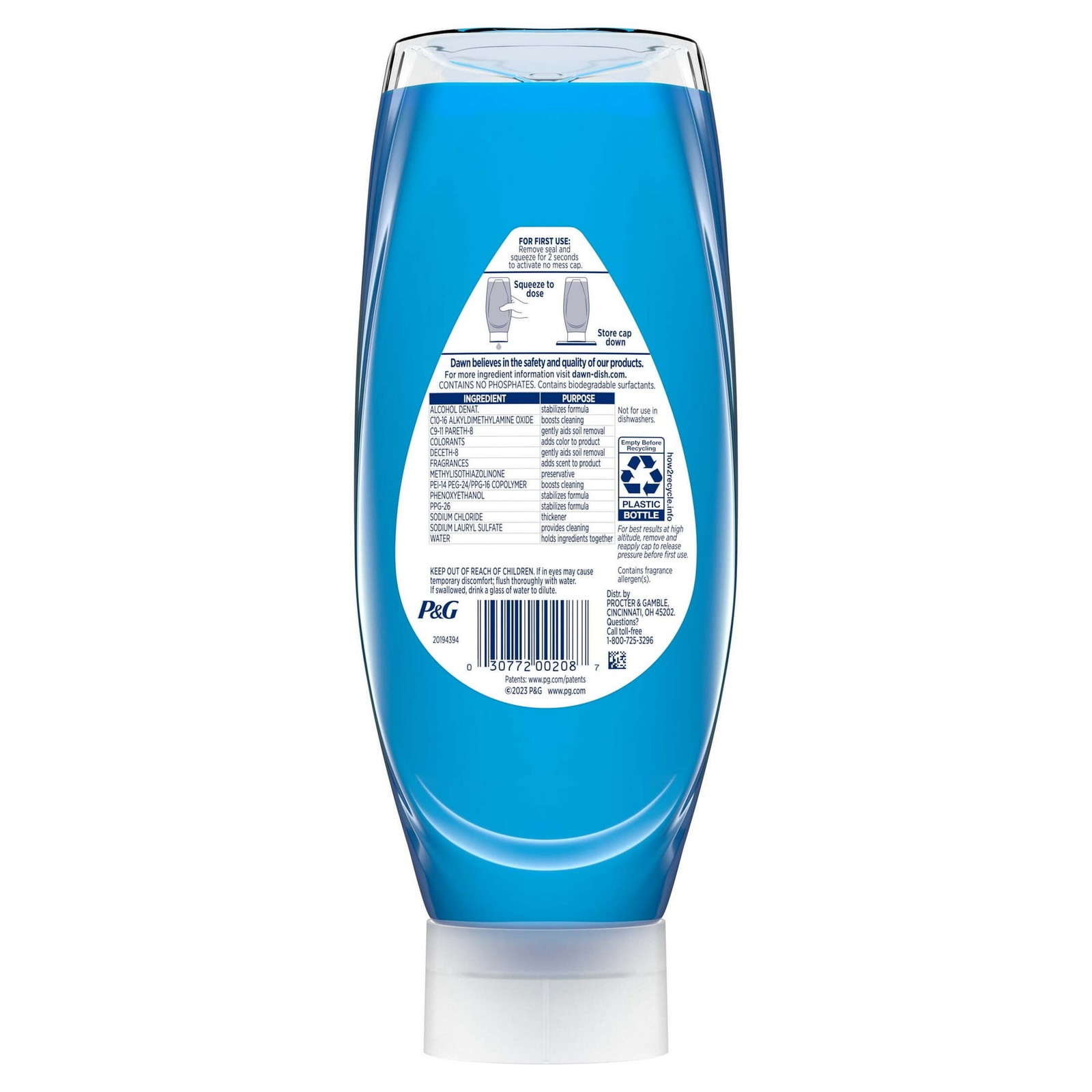 Dawn EZ-Squeeze Ultra Dish Soap Dishwashing Liquid, Original Scent, 22.0 fl oz