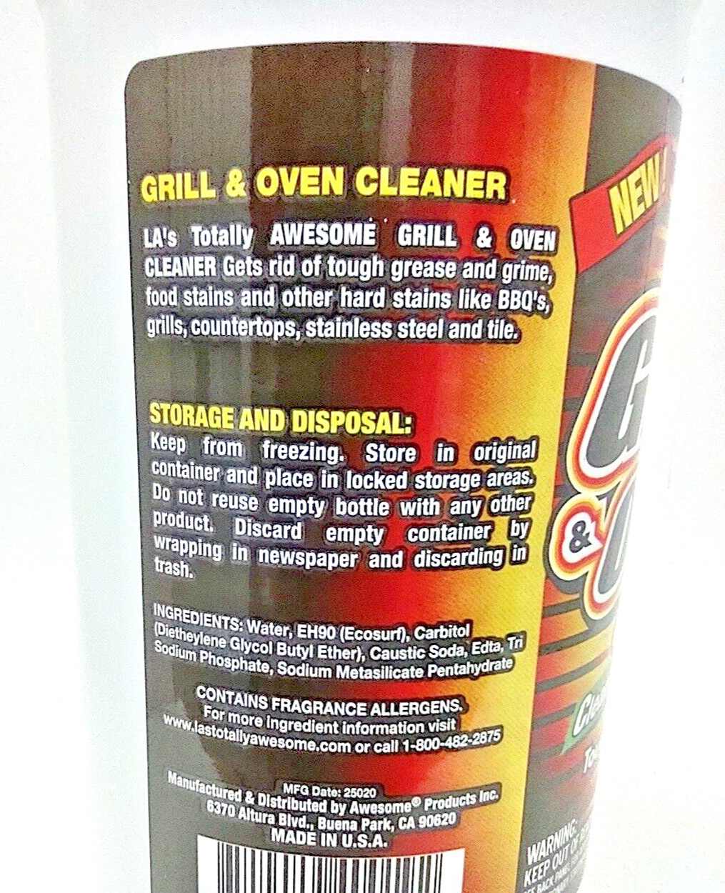 ( Lot 2 ) LA’s Totally Awesome Grill and Oven Spray Cleaner Degreaser New 40ozEa