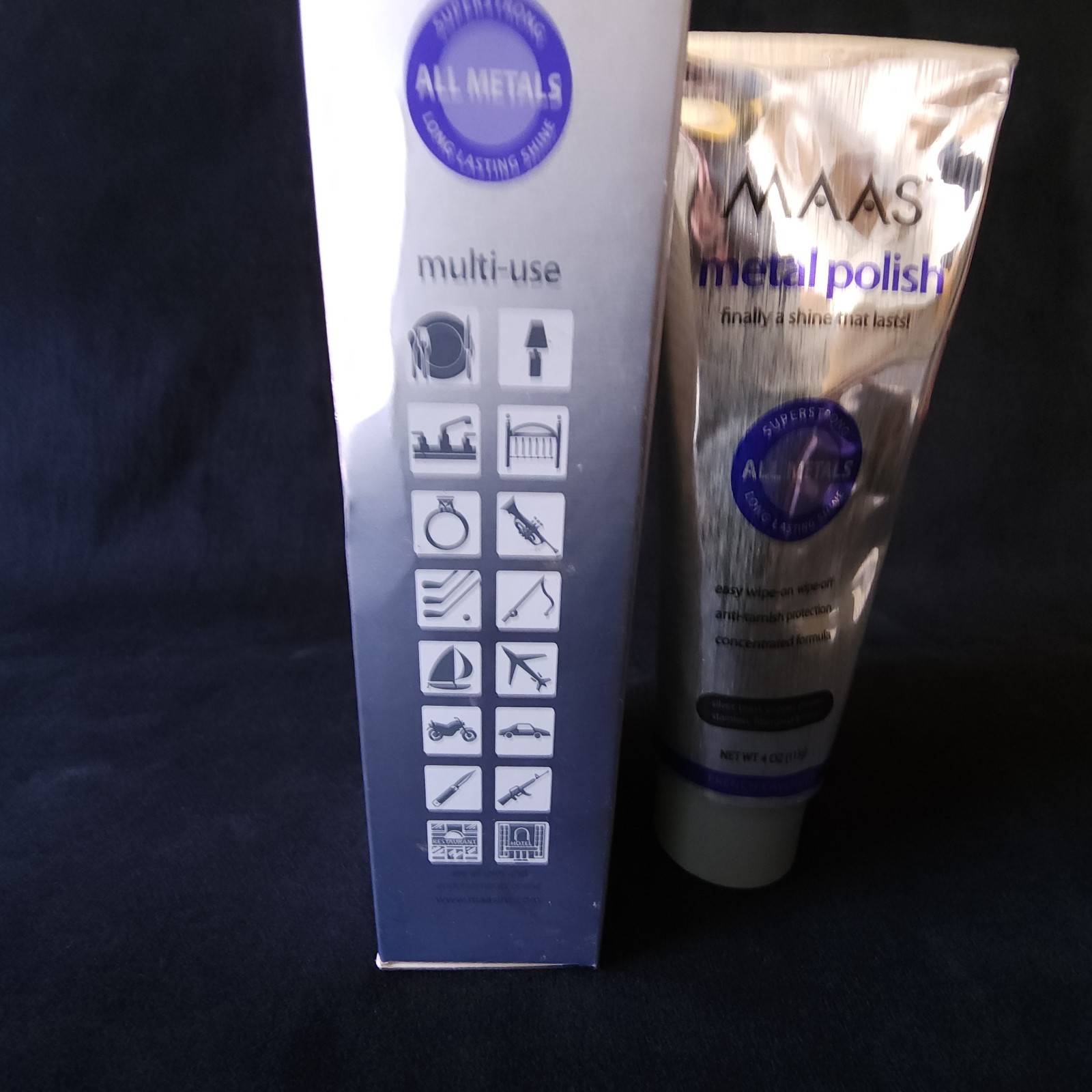 MAAS Metal Polish 4 oz French Lavender Sealed Tube Anti-Tarnish – All Metals USA