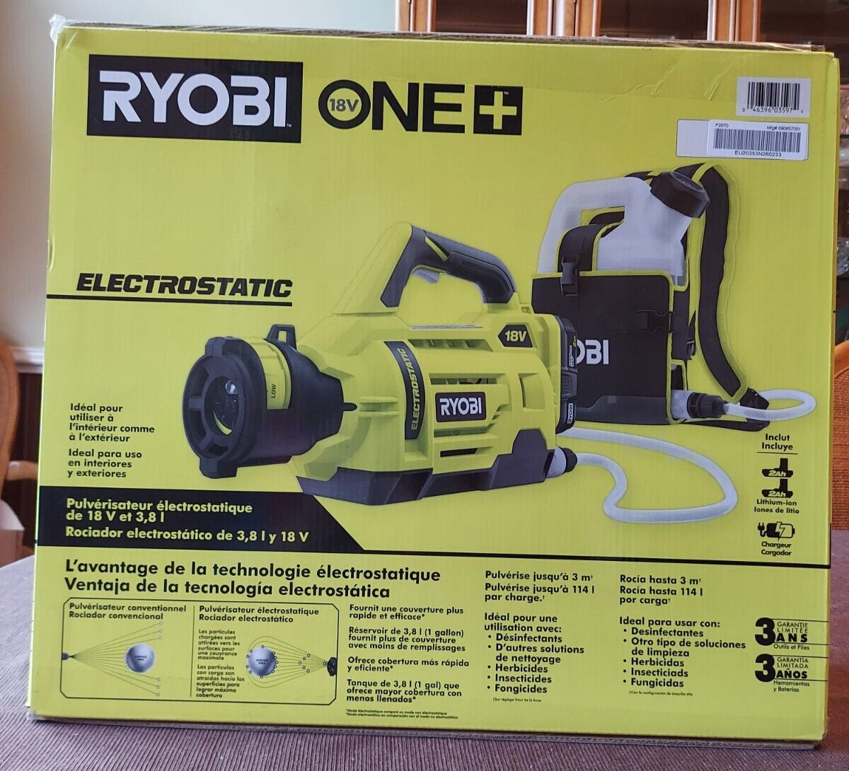 Ryobi 18V One+ Cordless Electrostatic Sprayer
