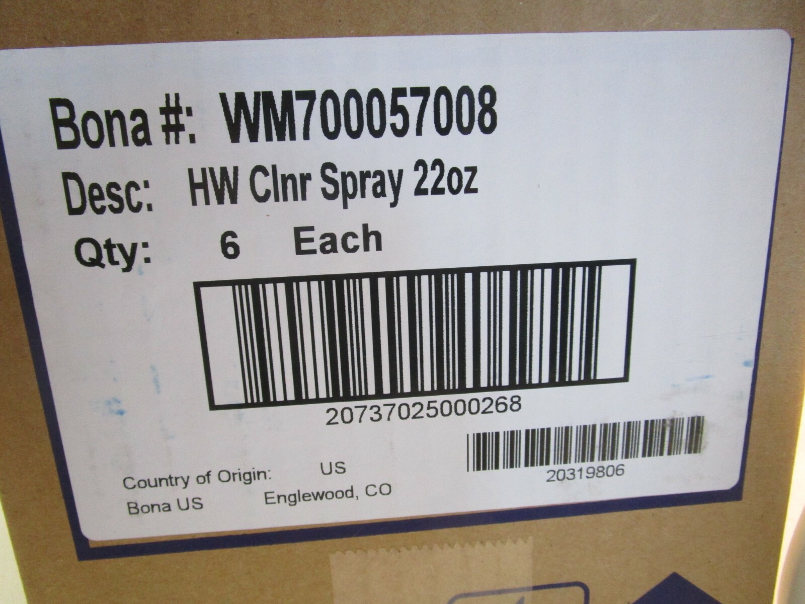 Case of 6 Bona Hardwood Floor Cleaner Spray – 22 oz – Residue Free / Dries Fast