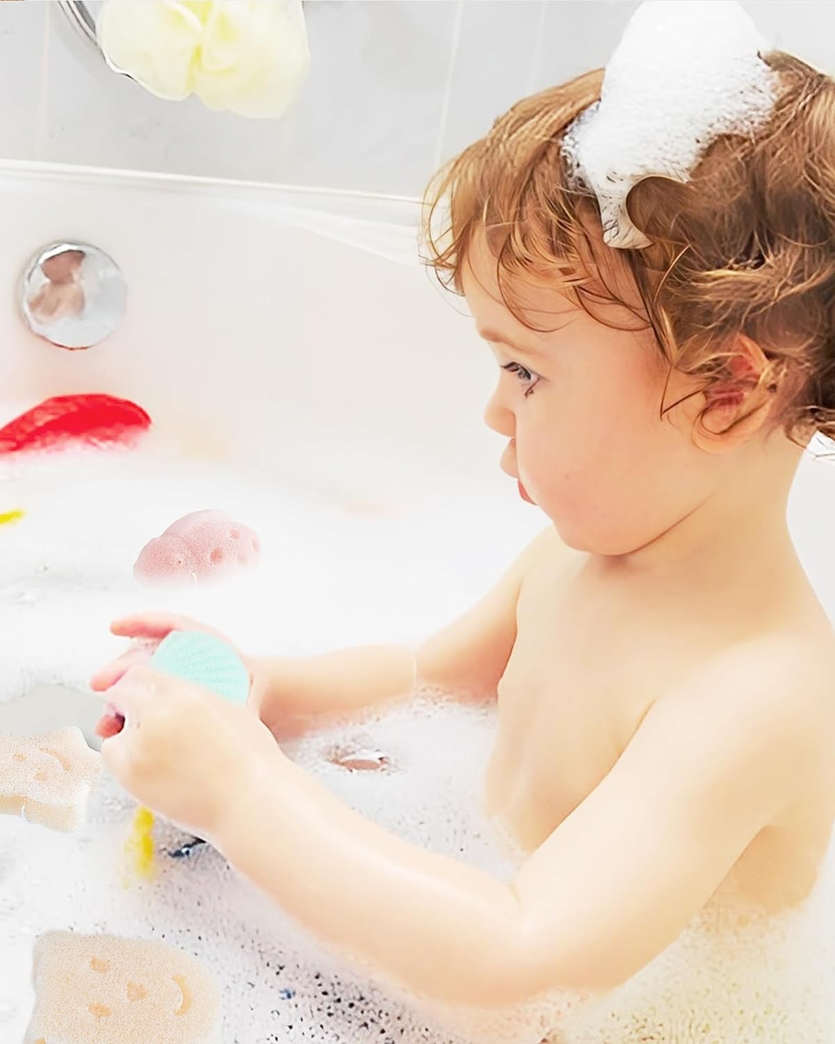 Konjac Baby Spon for Bathing, Natural Cute Shapes, Kids Bath