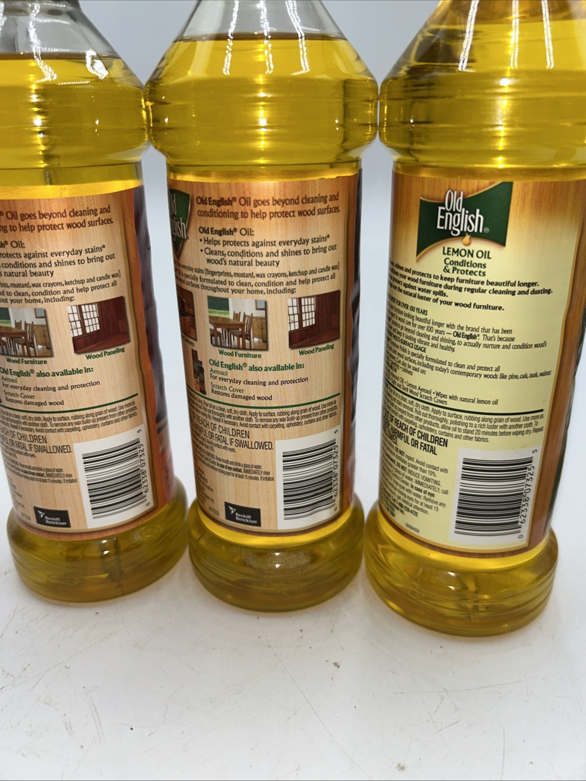 3 Old English Lemon Oil Conditions Protects Wood Surfaces Glow Lemon Scent 16oz