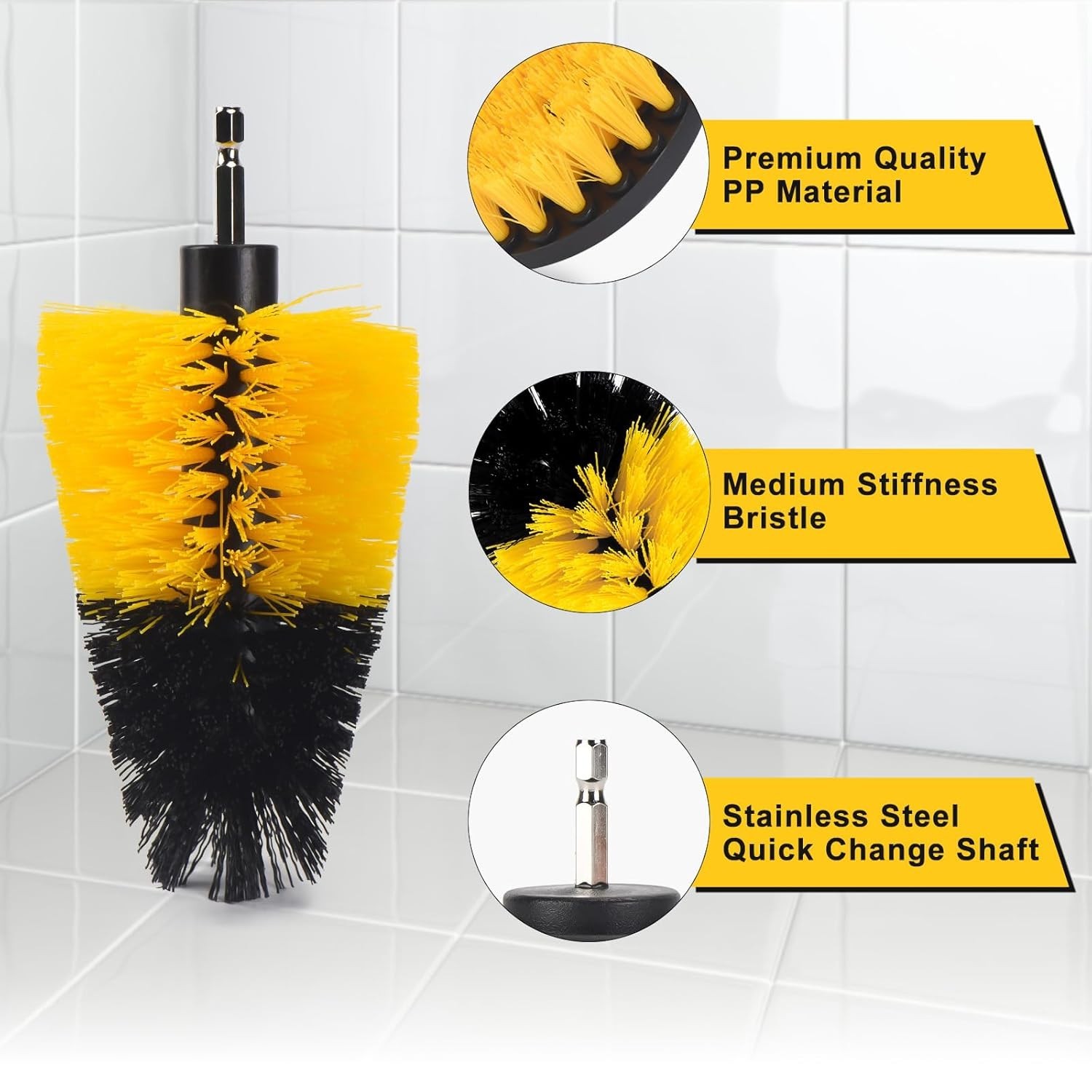 18 Pack Drill Brush Attachment Set, Power Cleaning Scrub Brushes for Drill, E…