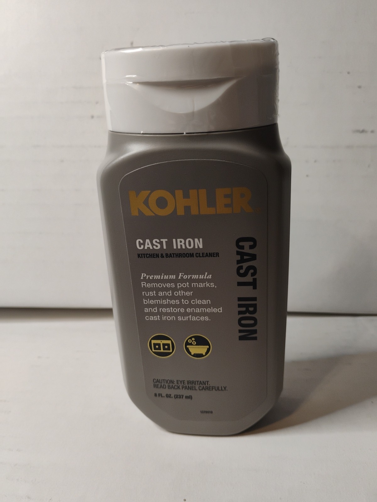 KOHLER K-23725-NA Cast Iron Cleaner, for Kitchen and Bathroom, 8 Oz Bottle,
