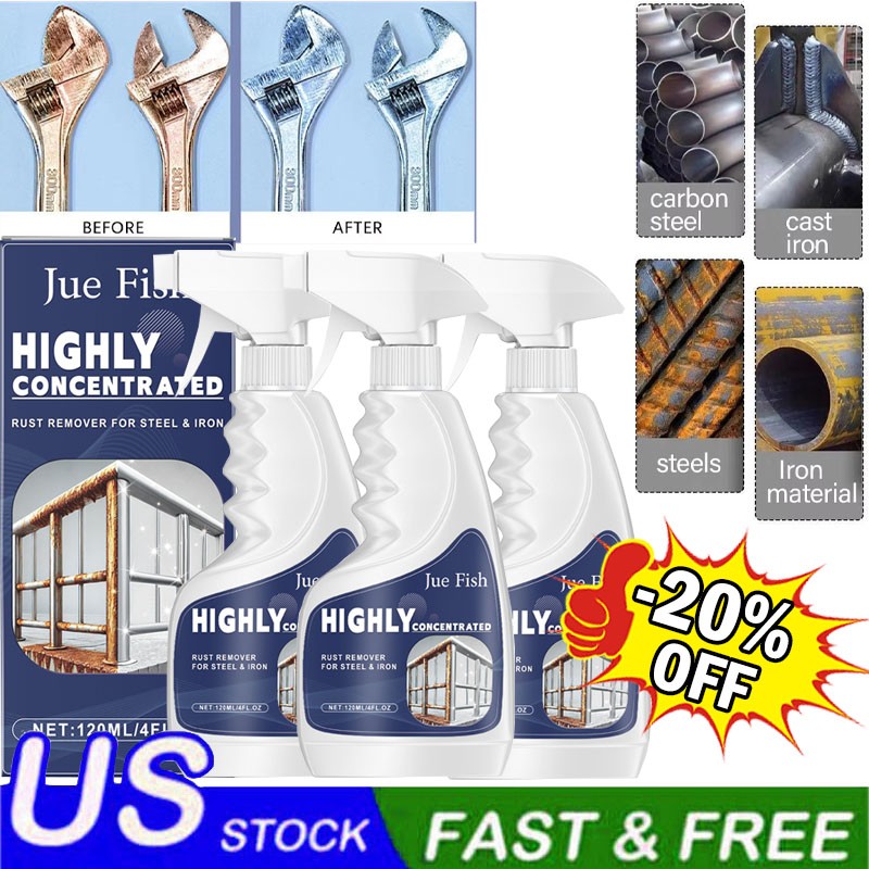 Industrial Highly Concentrated Rust Remover 120ml For Steel & Iron HOT
