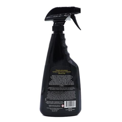 Vinyl Protectant with Sunblock – Prevents Fading & Cracking – Safe for Boats …