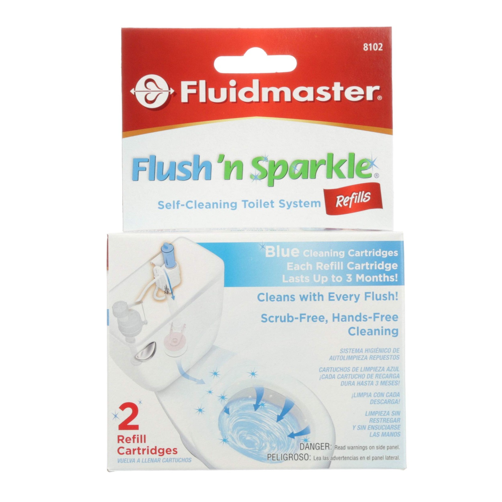 Fluidmaster 8102P8 Flush ‘N Sparkle Automatic Toilet Bowl Cleaning