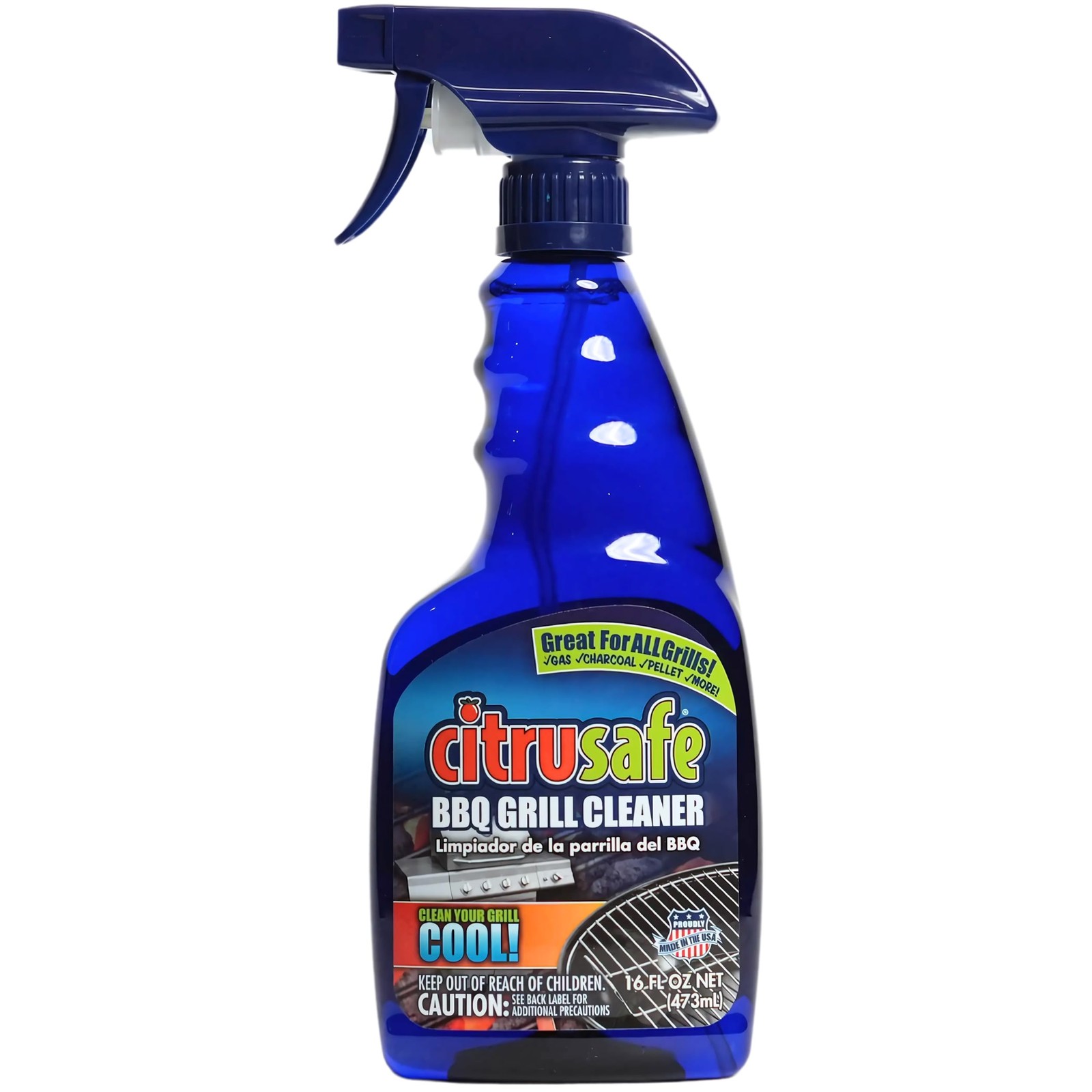 BBQ Grill Cleaner Spray for Outdoor Grill 16 OZ – Safe Heavy Duty Cleaner for…