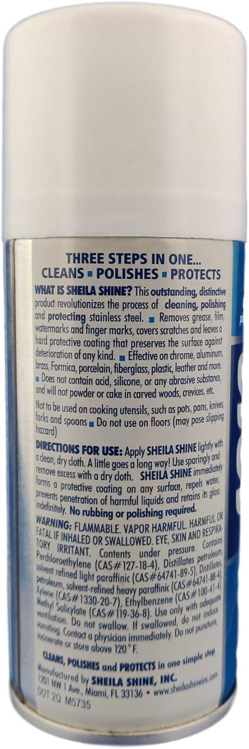 Sheila Shine Premium Stainless Steel Cleaner Polish 3 Ounce Spray