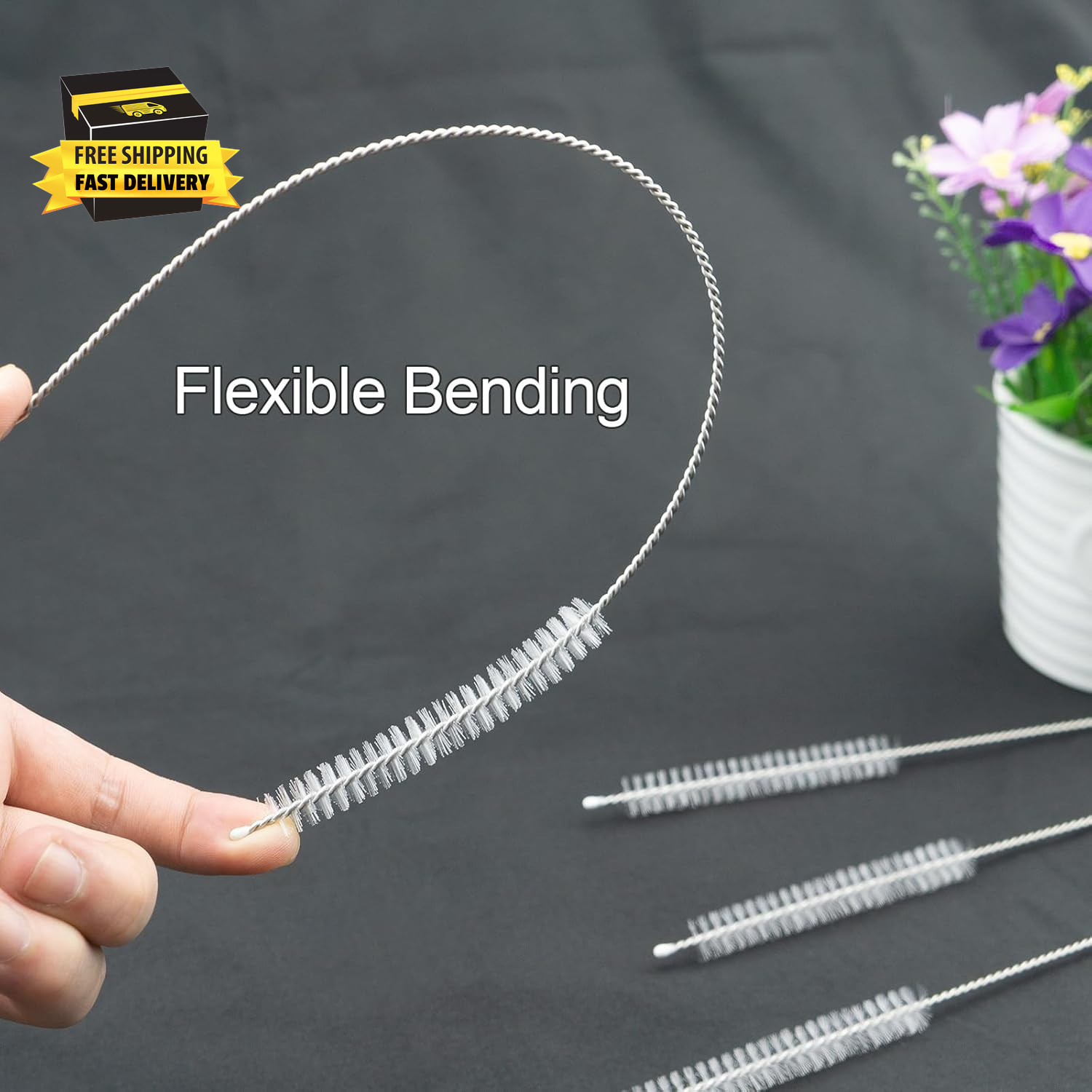Straw Cleaner Brush for Stanley, 10Pcs Reusable Extra Long Straws Cleaning Brush