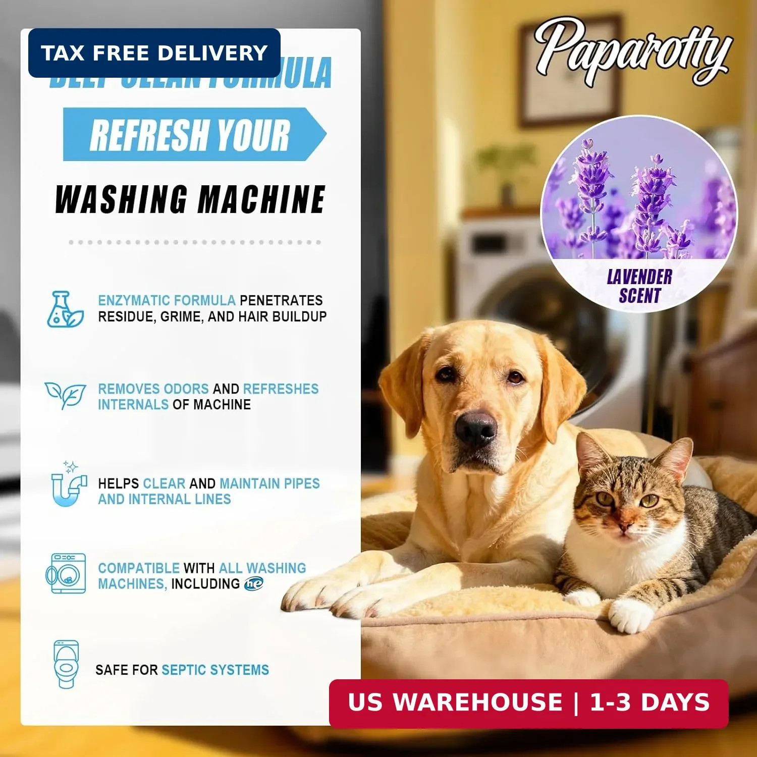 Washing Machine Cleaner Tablets – 24 Pack (12 Month Supply) | HE Compatible for