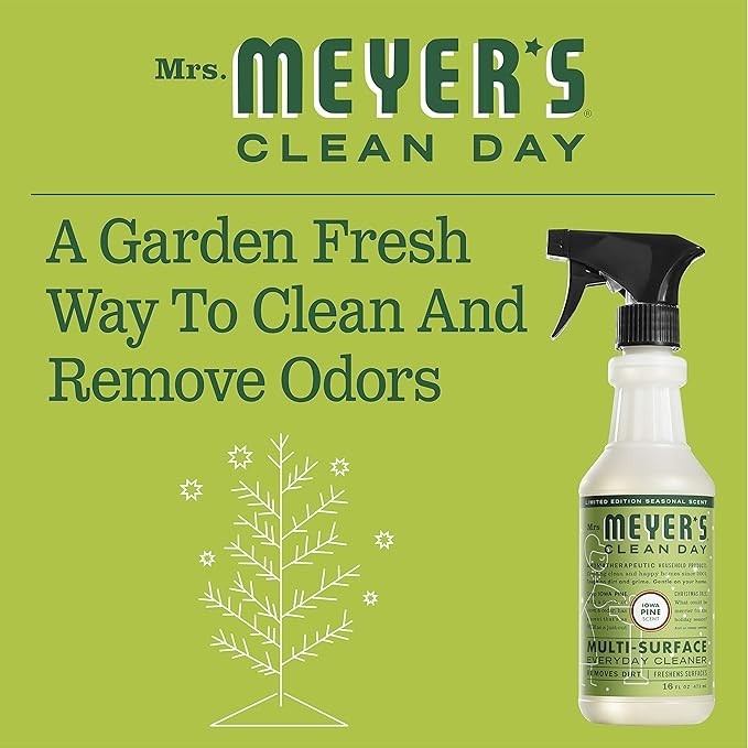 (Pack of 3) Mrs Meyers Iowa Pine Multi Surface Clean Spray 16 fl oz