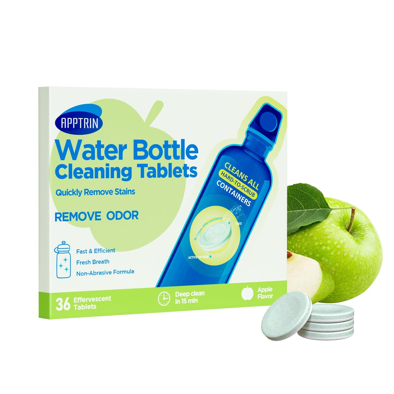 AppXynn Water Bottle Cleaning Tablets, Bottle Clean Tablet for Hydration Blad…