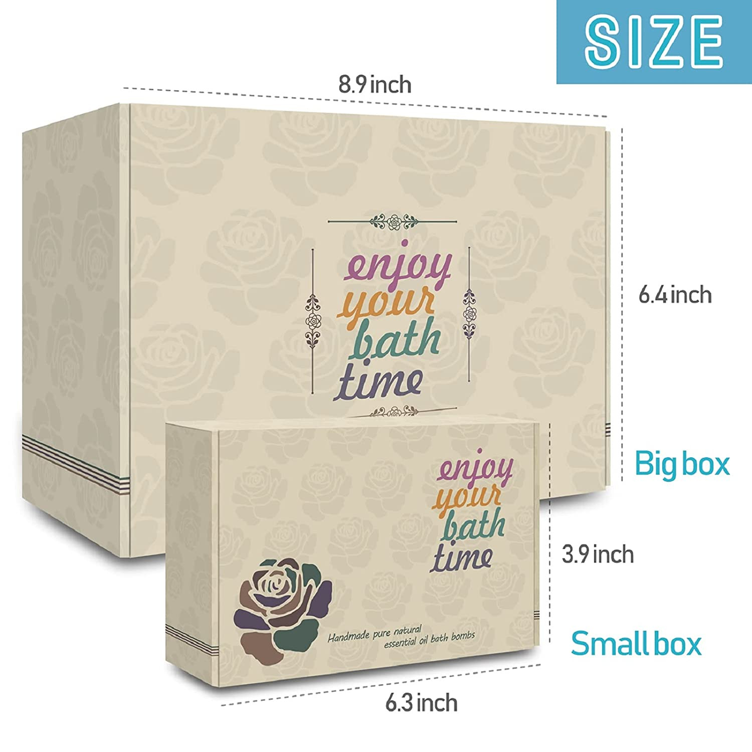 Organic Bath Bombs Gift Set, 24 Handmade Fizzies Rich in Essential Oil, Moisturi