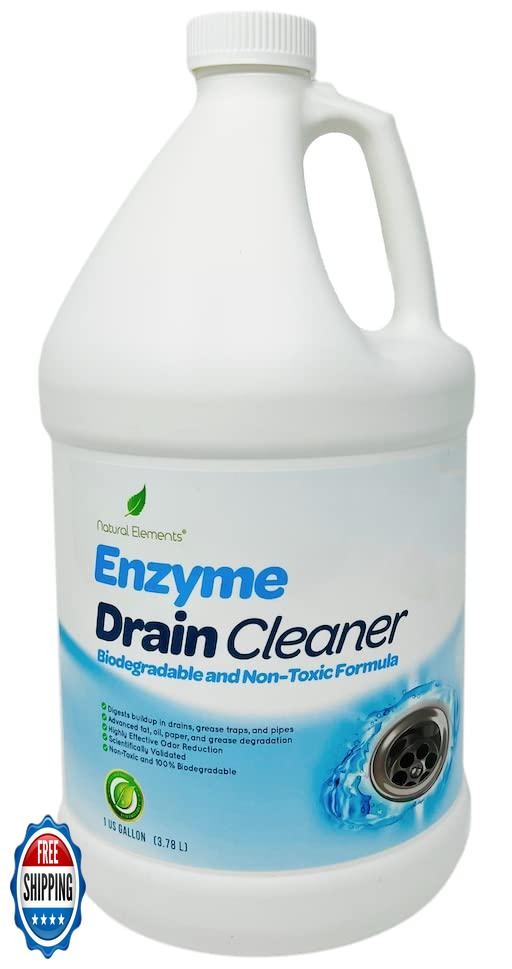 Natural Elements Enzyme Drain Cleaner | Digest Grease, Fats, and Paper Buildu