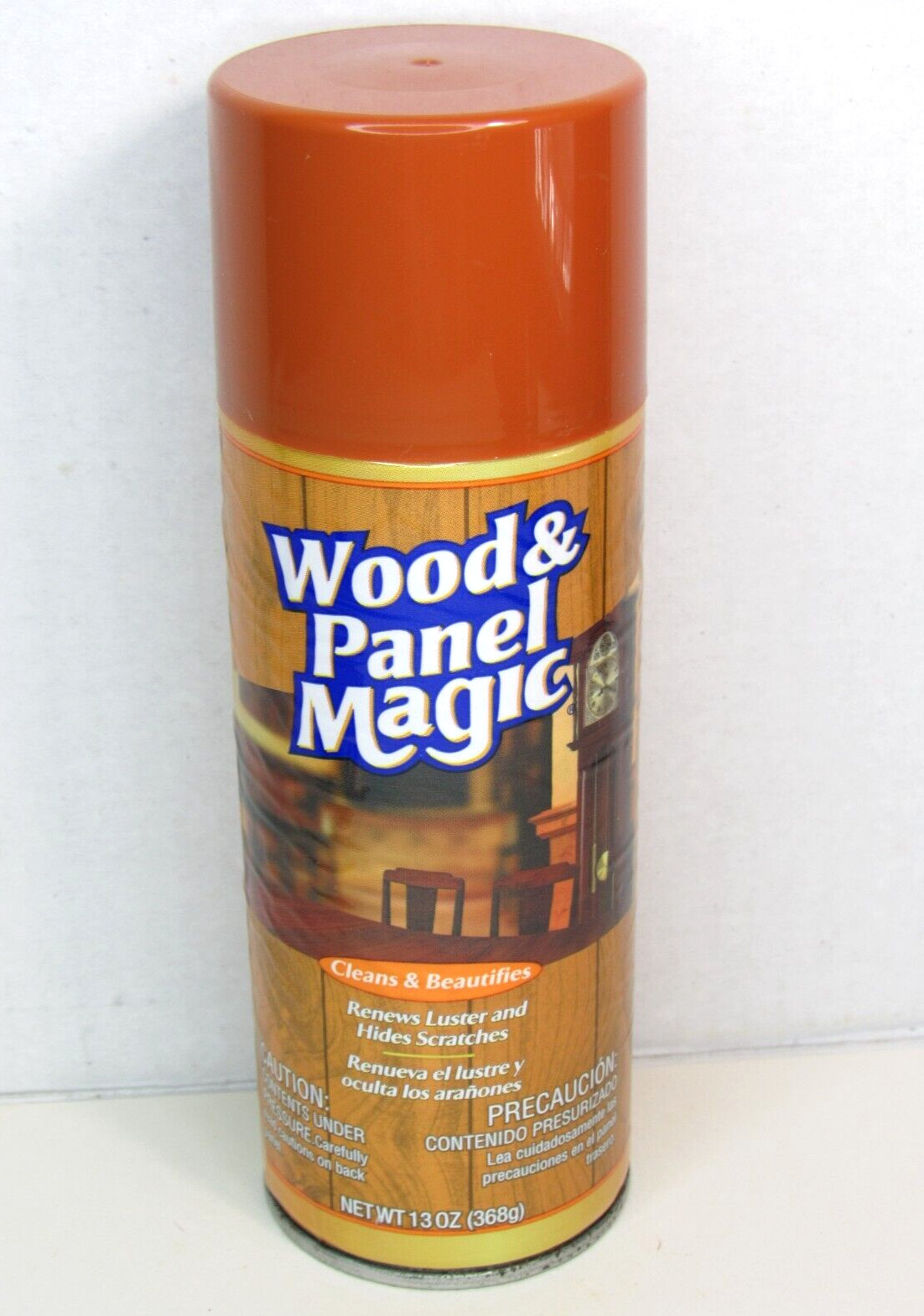 Vtg Full Wood & Panel Magic One Step 13oz Aerosol Cleaner Spray Renew Luster NOS