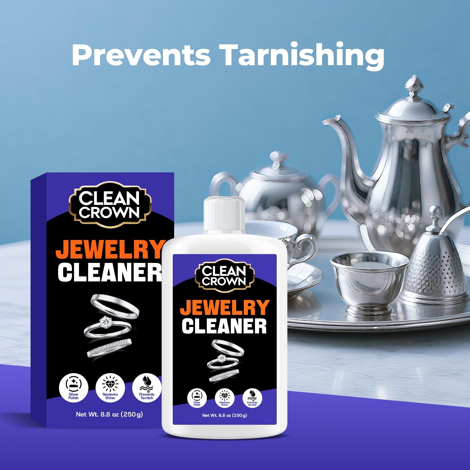 Silver Jewelry Cleaner (8.8 Oz), Silver Cleaner Jewelry Tarnish Remover, Ster…