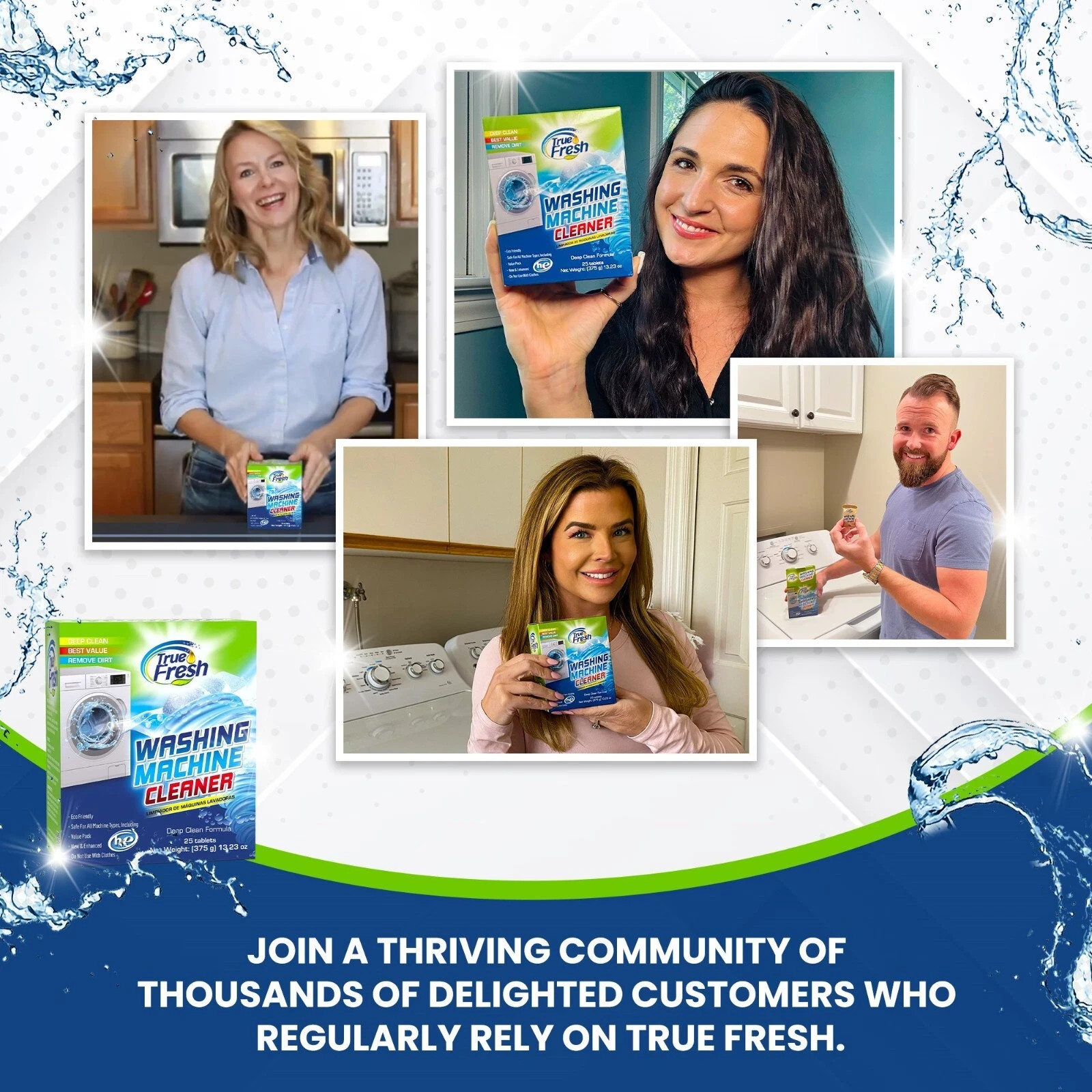 True Fresh Washing Machine Cleaning Tablets 25 Pack – Washer Cleaner Tablets