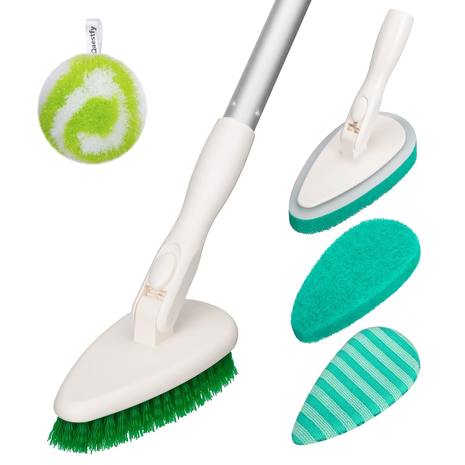 Non-Scratch Scrubber Pads Replacement for Tub and Tile Shower Scrubber – 4 Pa…