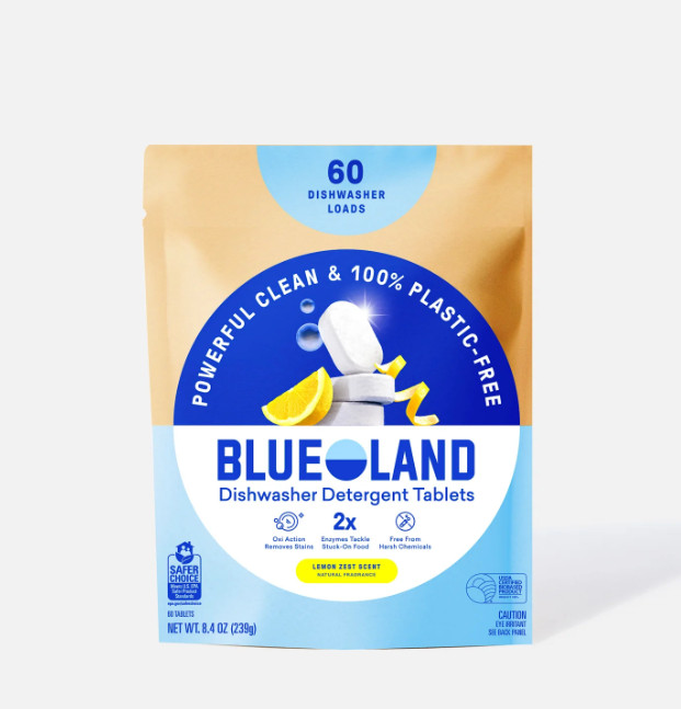 Blueland Dishwasher Detergent Tablets 60 Count Free & Clear Plastic-Free