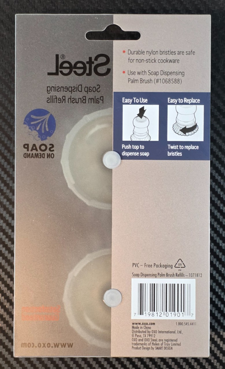 Oxo Good Grips Soap Dispensing Palm Brush Refills 2-Pack #1071812