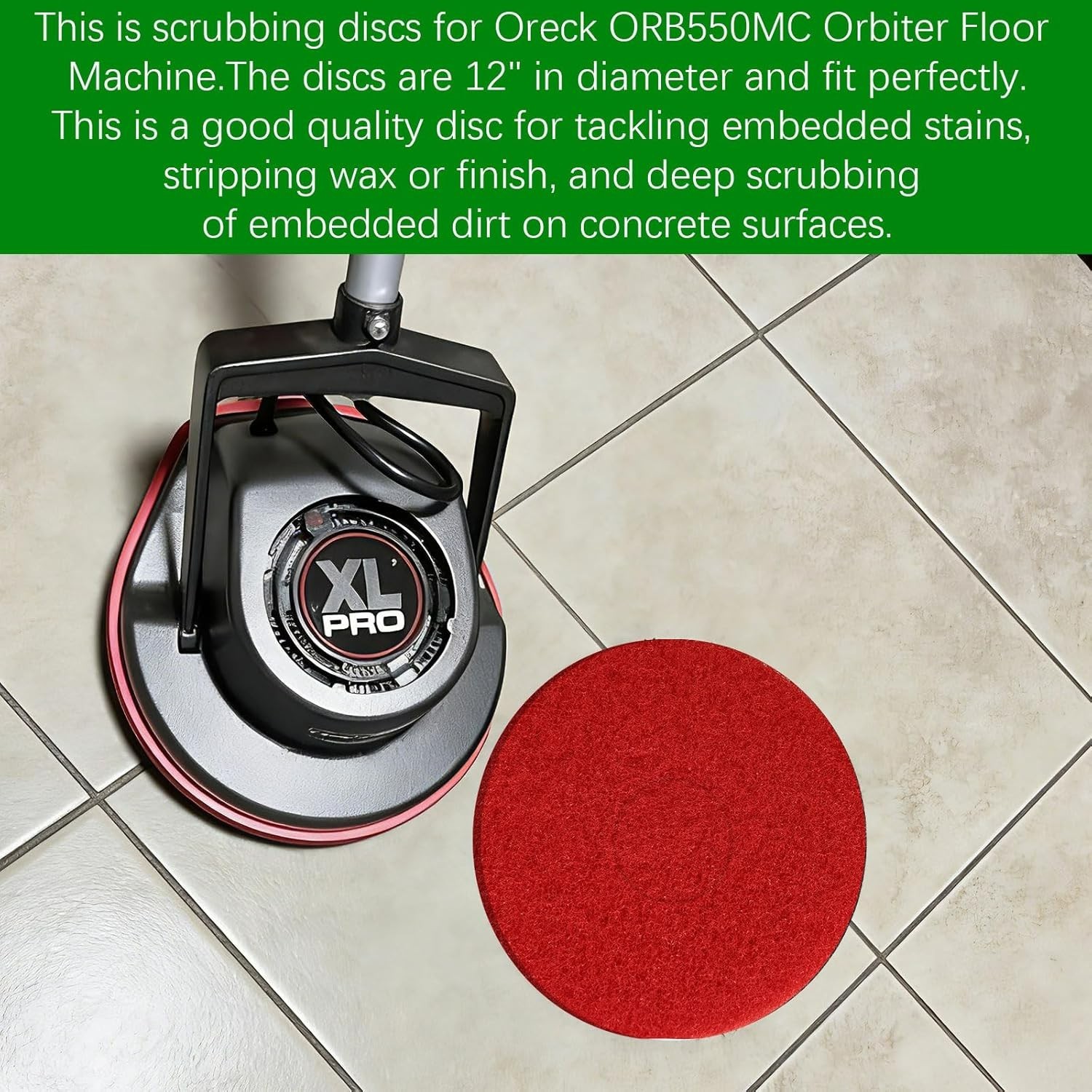 12″ Orbiter Cleaning Pads 2 Pack for Oreck ORB550MC Floor Machine