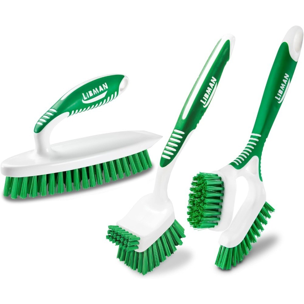 Heavy Duty Scrub Brush Kit for Household Cleaning Tub Scrubber Easy Grip Brush
