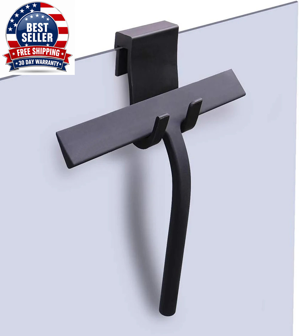 Matte Black Silicone Squeegee Streak Free Cleaning Shower Squeegee for Glass Bat