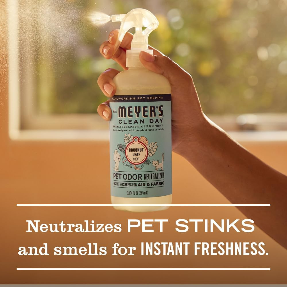 MRS. MEYER’S CLEAN DAY Pet Odor Neutralizer, Coconut Leaf Scent, 12Oz