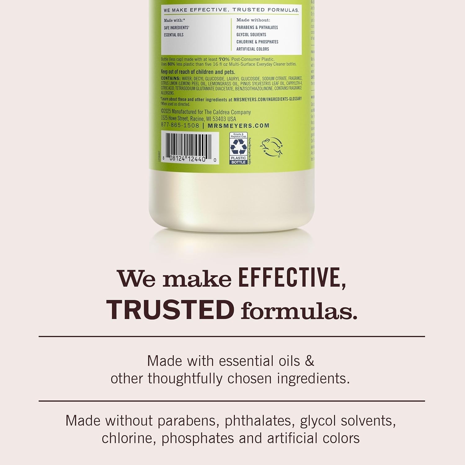 Concentrated Multi-Surface Cleaner by Mrs. Meyer’s – Lemon Verbena, 32 Fl Oz