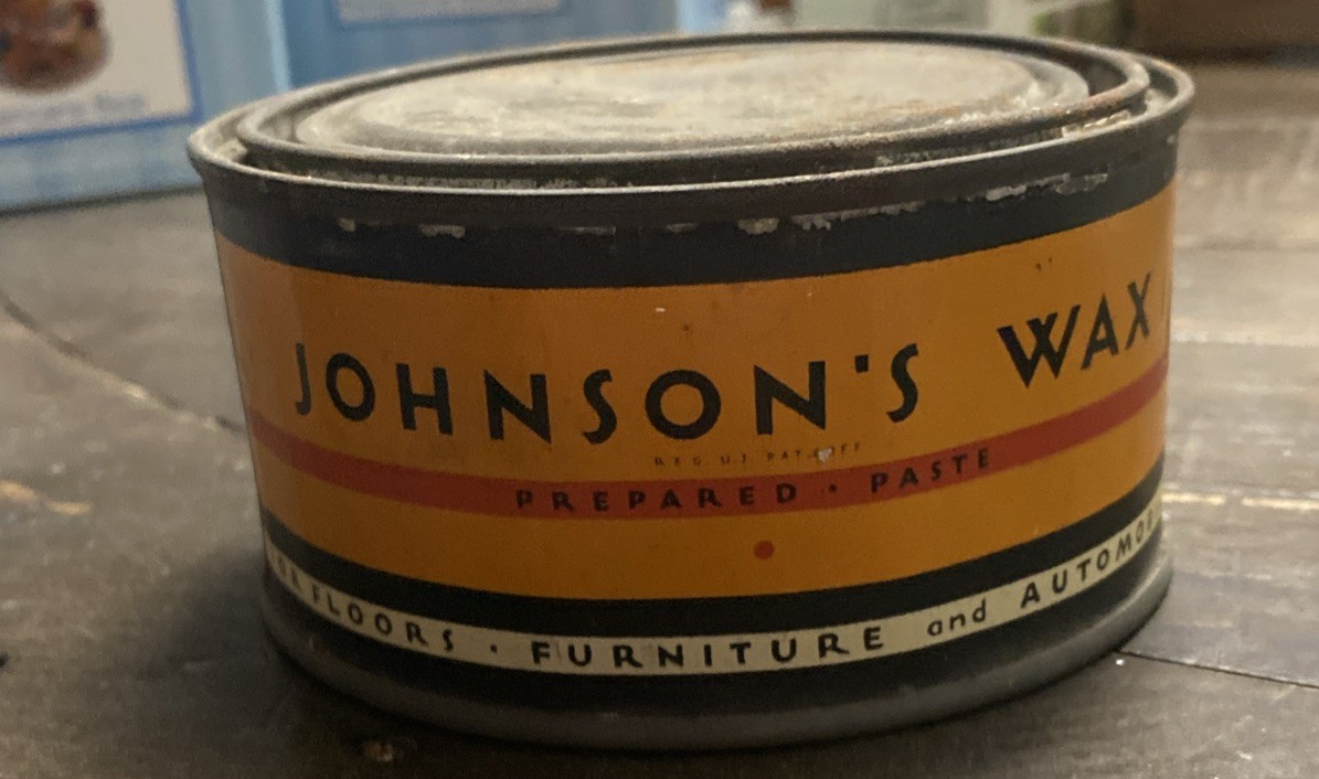 Vtg SC Johnson’s Wood Paste Wax 1/2 LB Can Original Formula