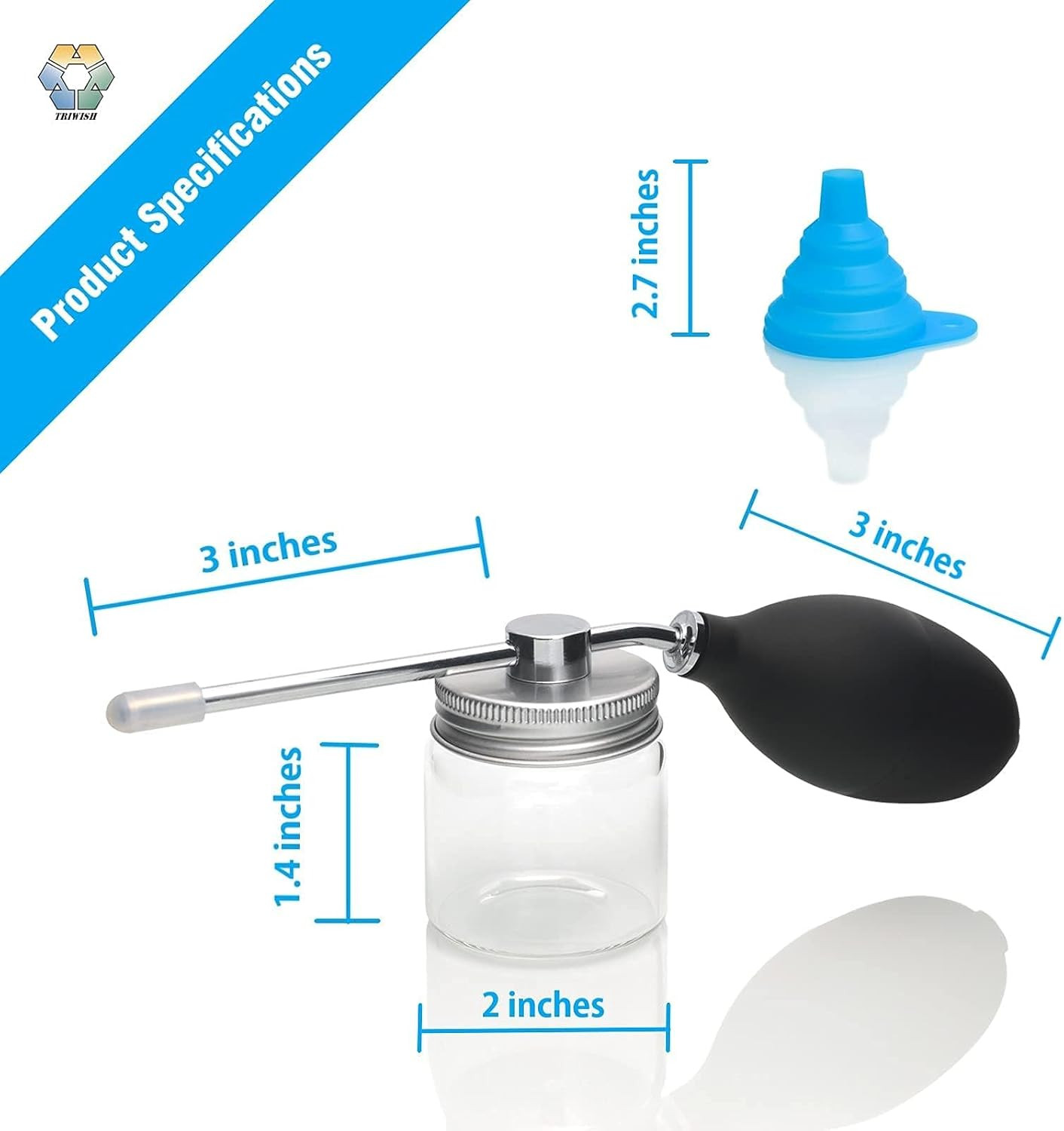 Diatomaceous Earth Food Grade Bulb Duster, Powder Duster, Powder Dispenser, H…