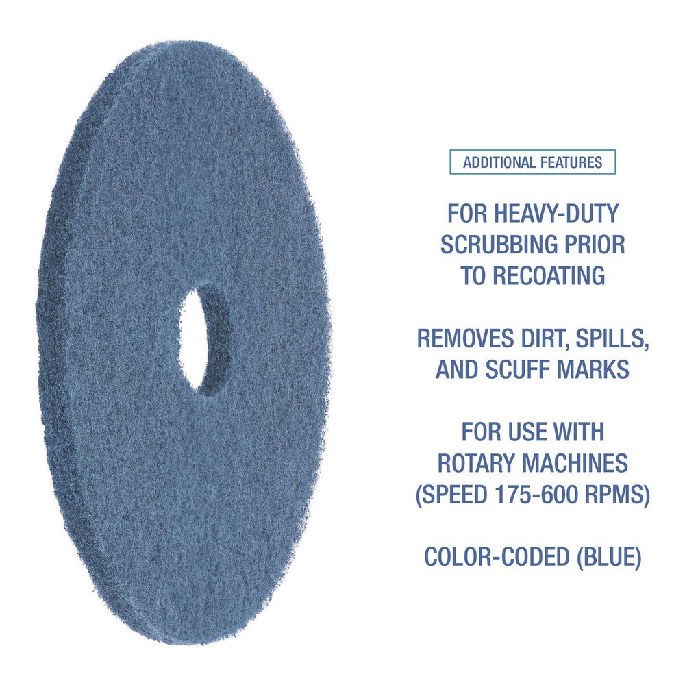 Boardwalk 4014BLU 14 in. Diameter Scrubbing Floor Pads – Blue (5/Carton) New