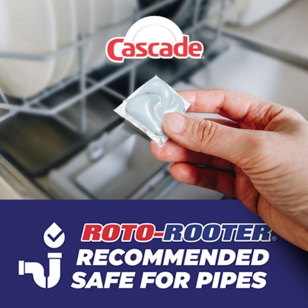 Cascade Free & Clear Dishwasher Pods, Dishwasher Detergent, Dish Detergent Soap,