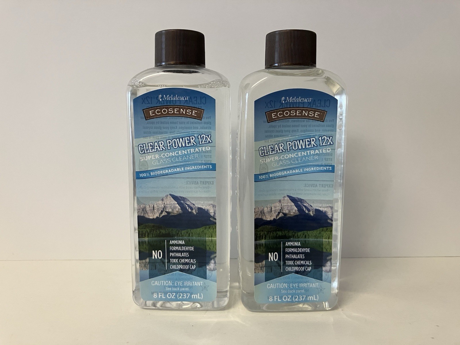 Melaleuca Ecosense Clear Power 12x Concentrated Glass Cleaner 8 Oz 2 Bottles