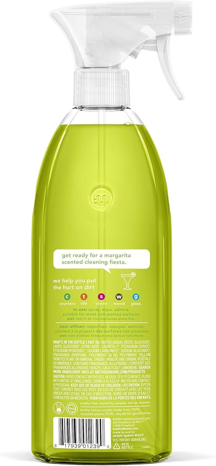 All-Purpose Cleaner Spray with Lime Sea Salt Scent for Counters and Tiles