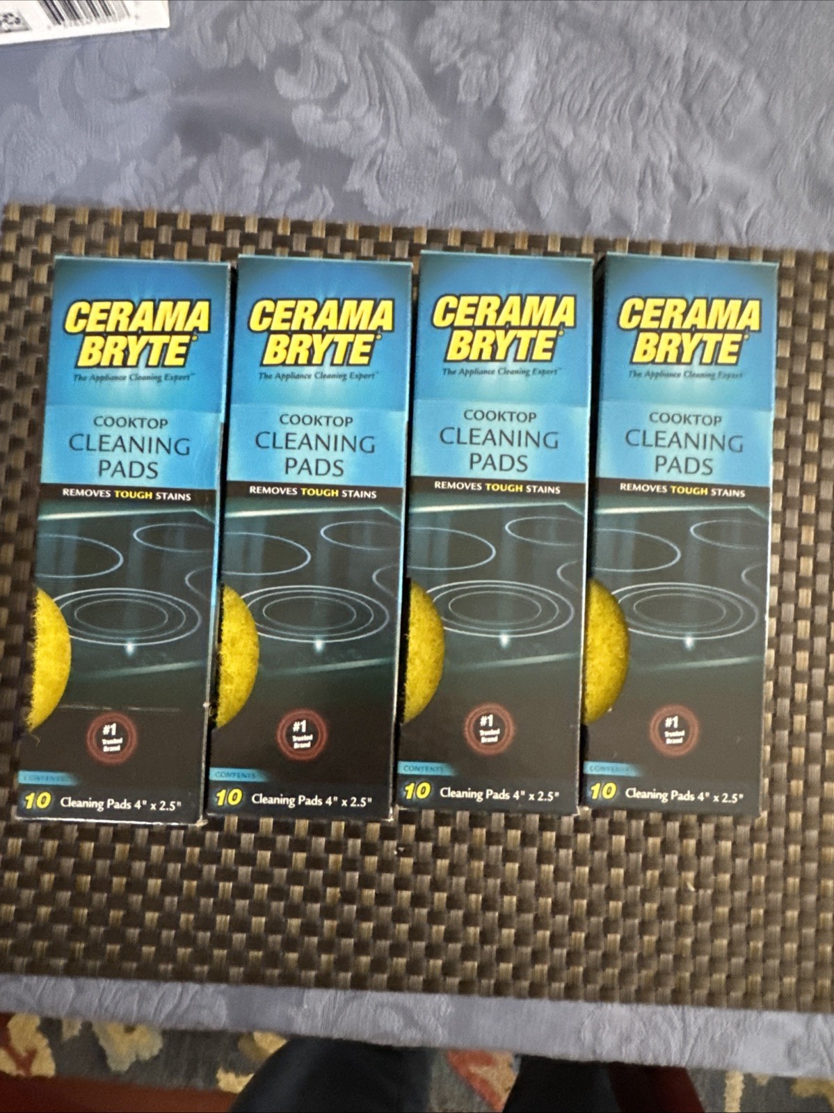 CERAMA BRYTE® Glass Cooktop Cleaning Pads, 10 Pack X4