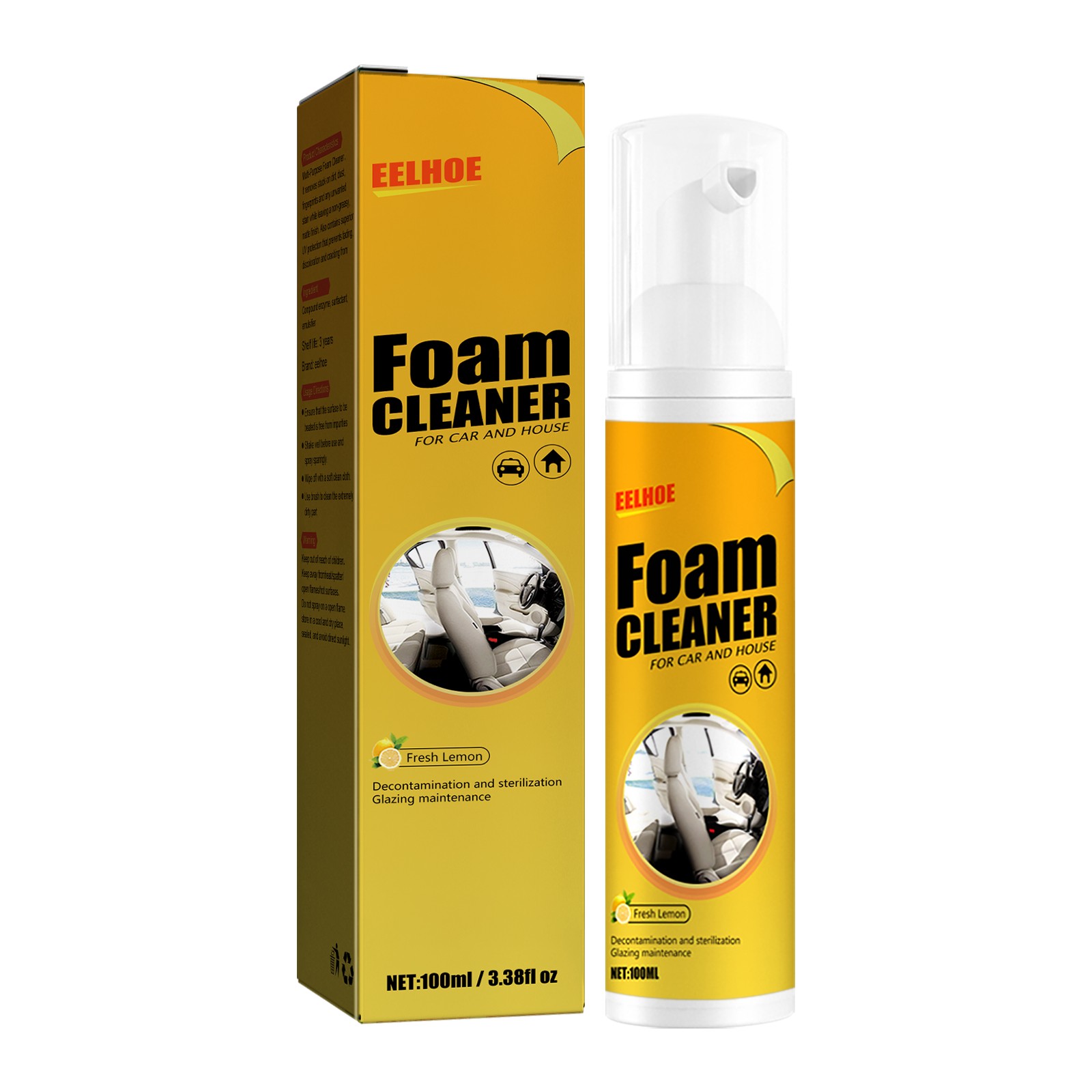 Car Steering Wheel Leather Foam Cleaner – Automotive Multipurpose Degreaser