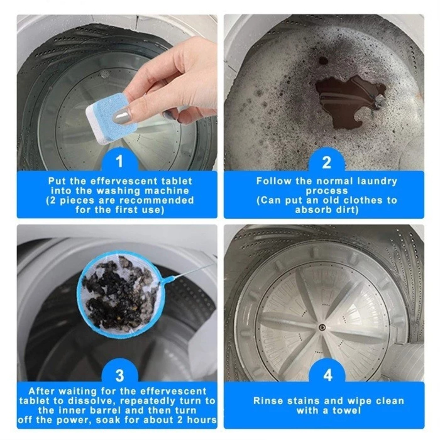 Washing Machine Cleaner Deep Clean Formula ( 12pcs) Free Shipping