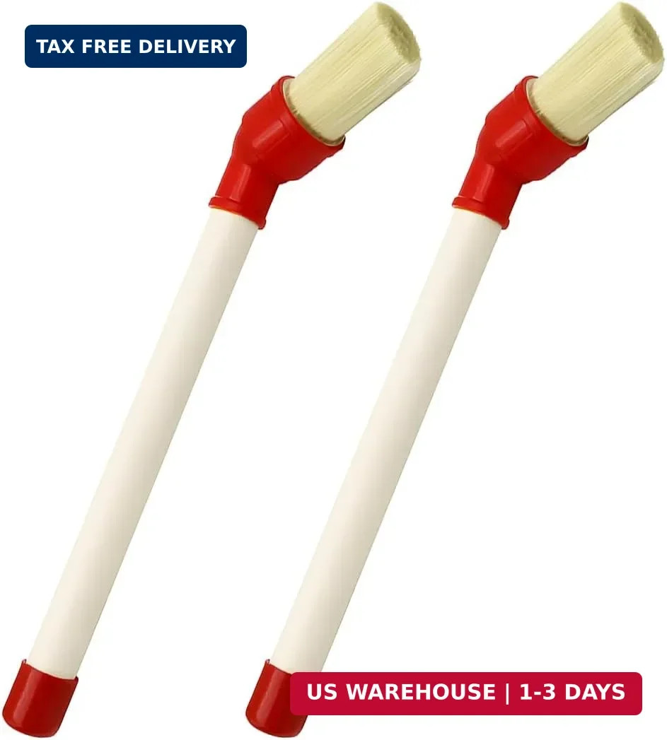2PCS Car Curved Tire Mounting Paste Lube Brush, 45 Degree Angle Head Auto Wheel