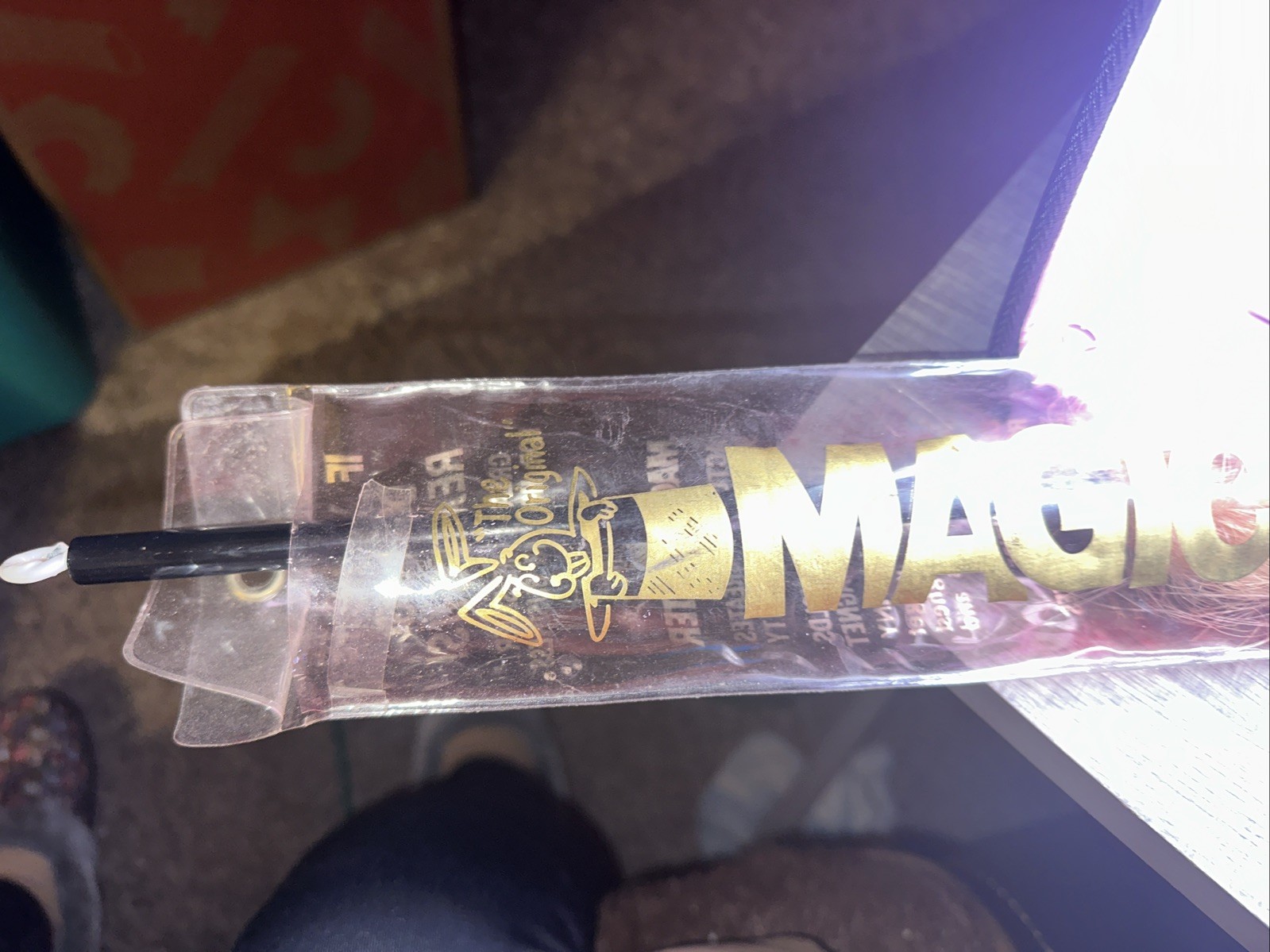 Original Magic Duster w/Wooden Handle, Black Brown NEVER USED