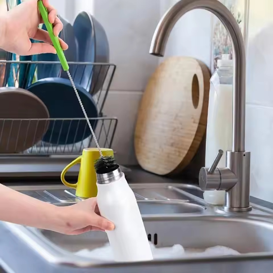40Cm Long Handle Water Bottle Brush Flexible Bendable Cleaner for Washing Narrow