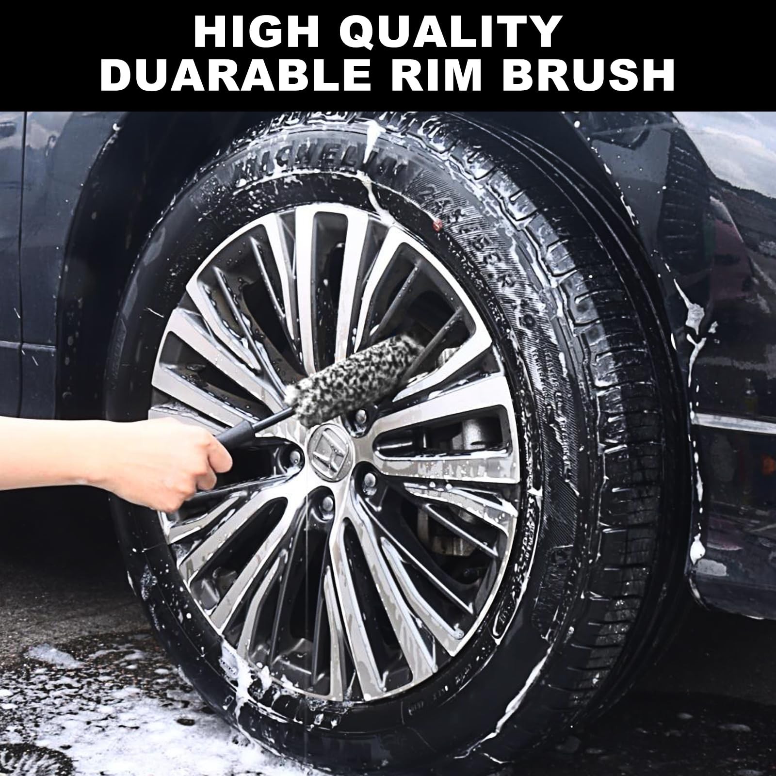 3PCS Wheel Brush for Cleaning Wheel and Tire, Wheel and Rim Brush, Car Detail…